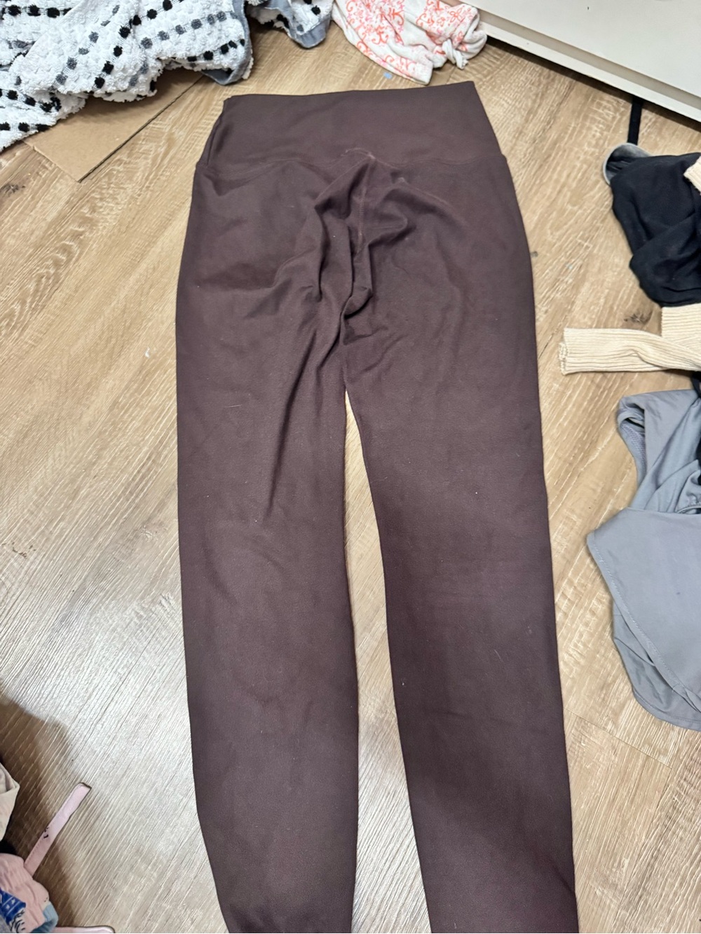 American Apparel Brown High-Waist Ponte Leggings